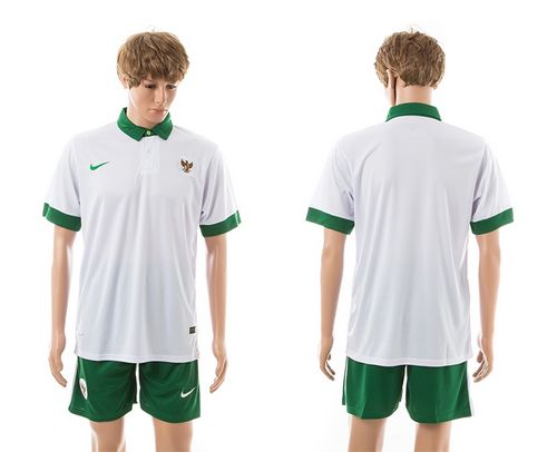 Indonesia Blank White Away Soccer Country Jersey